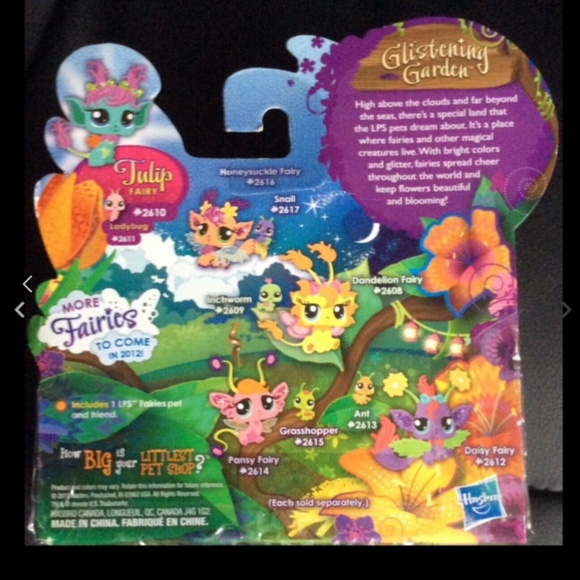 NEW Littlest Pet Shop~#2610~Glistening Garden Fairy AND #2611 - Picture 2 of 2